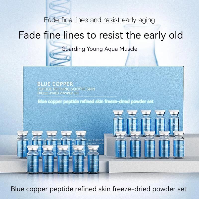 20pcs Blue Copper Peptide Free - مراجعة Oligopeptide Wrinkle وسعره