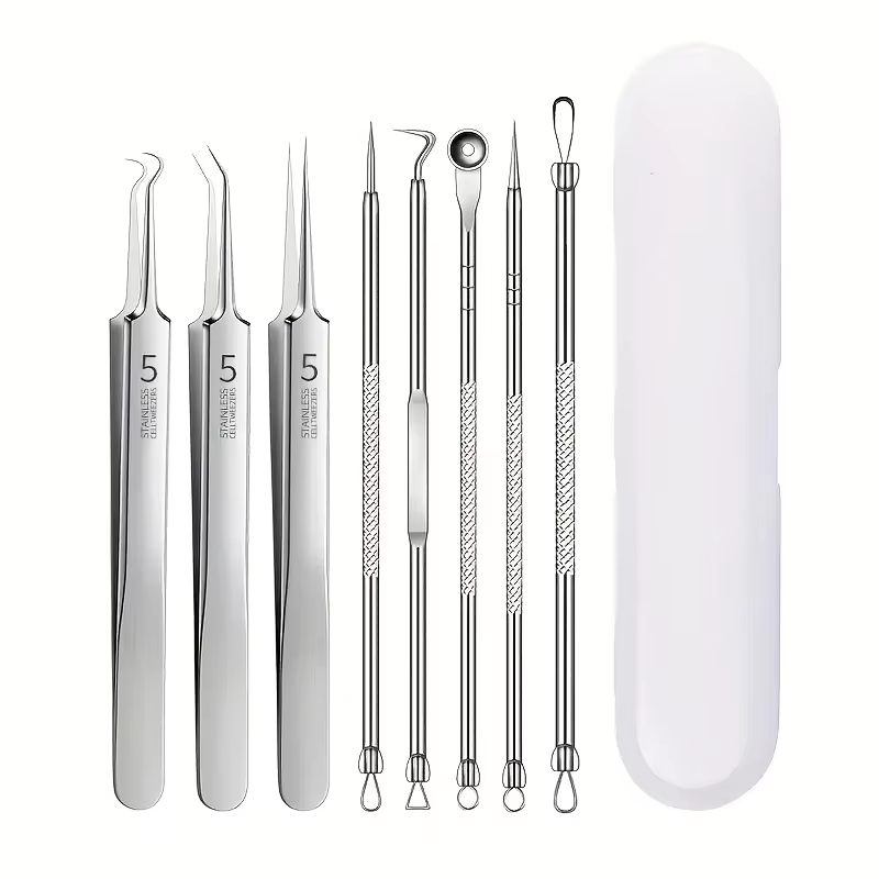 8 Pcs Blackhead Remover Kit –  - مراجعة Luxury Skincare Acne وسعره