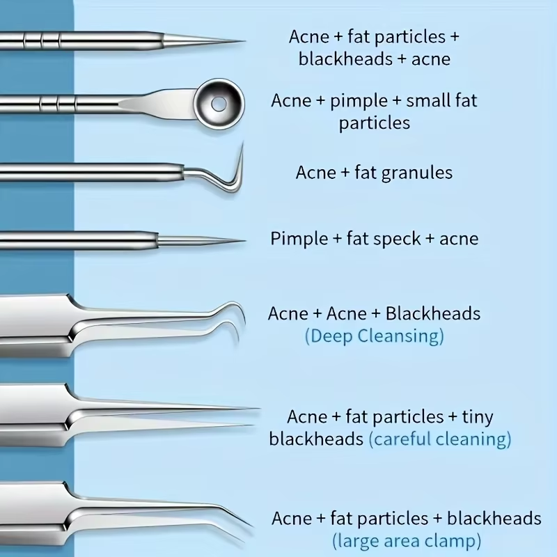 8 Pcs Blackhead Remover Kit –  - مراجعة Luxury Skincare Acne وسعره