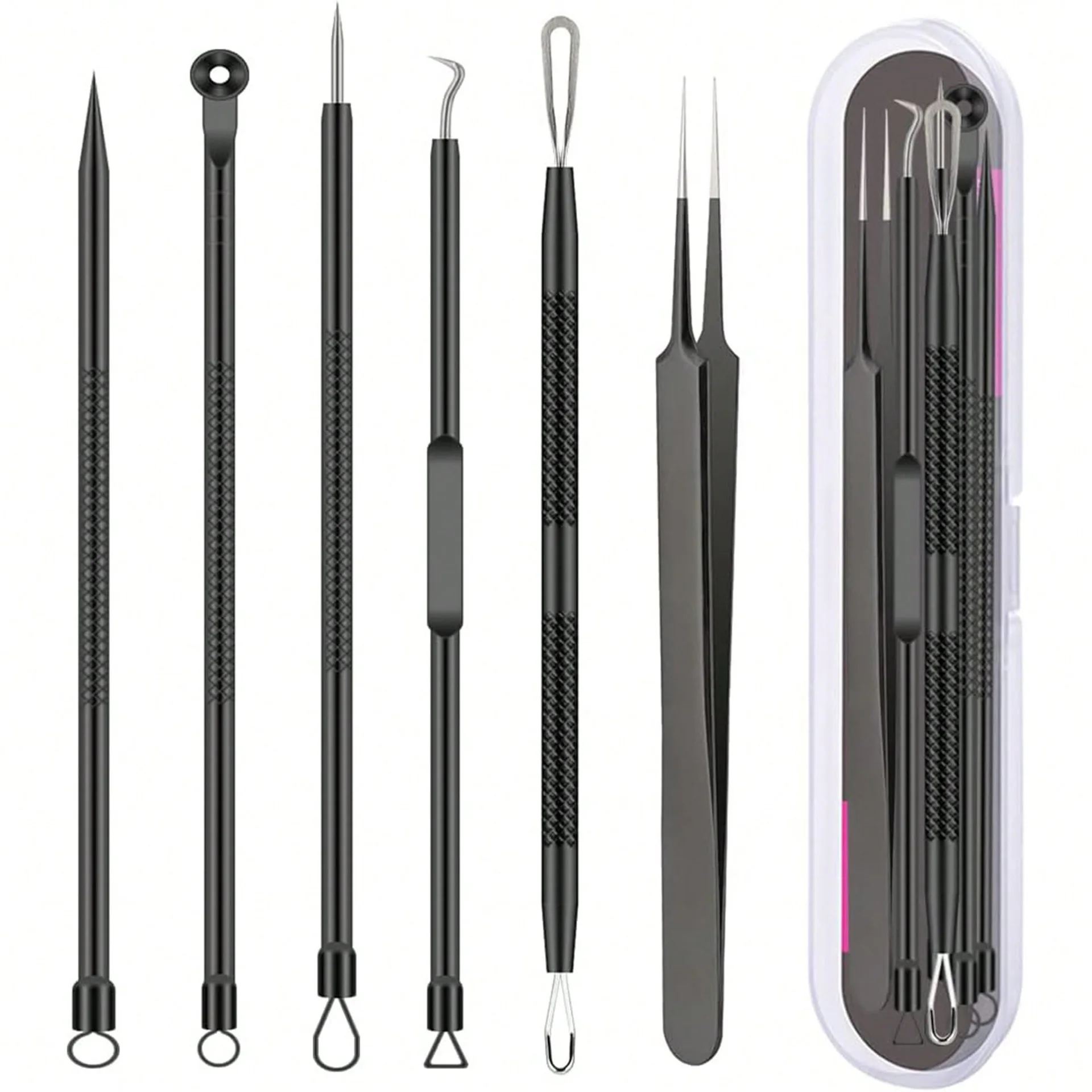 6PCS Pimple Removal Tool Black - مراجعة Luxury Skincare Acne وسعره