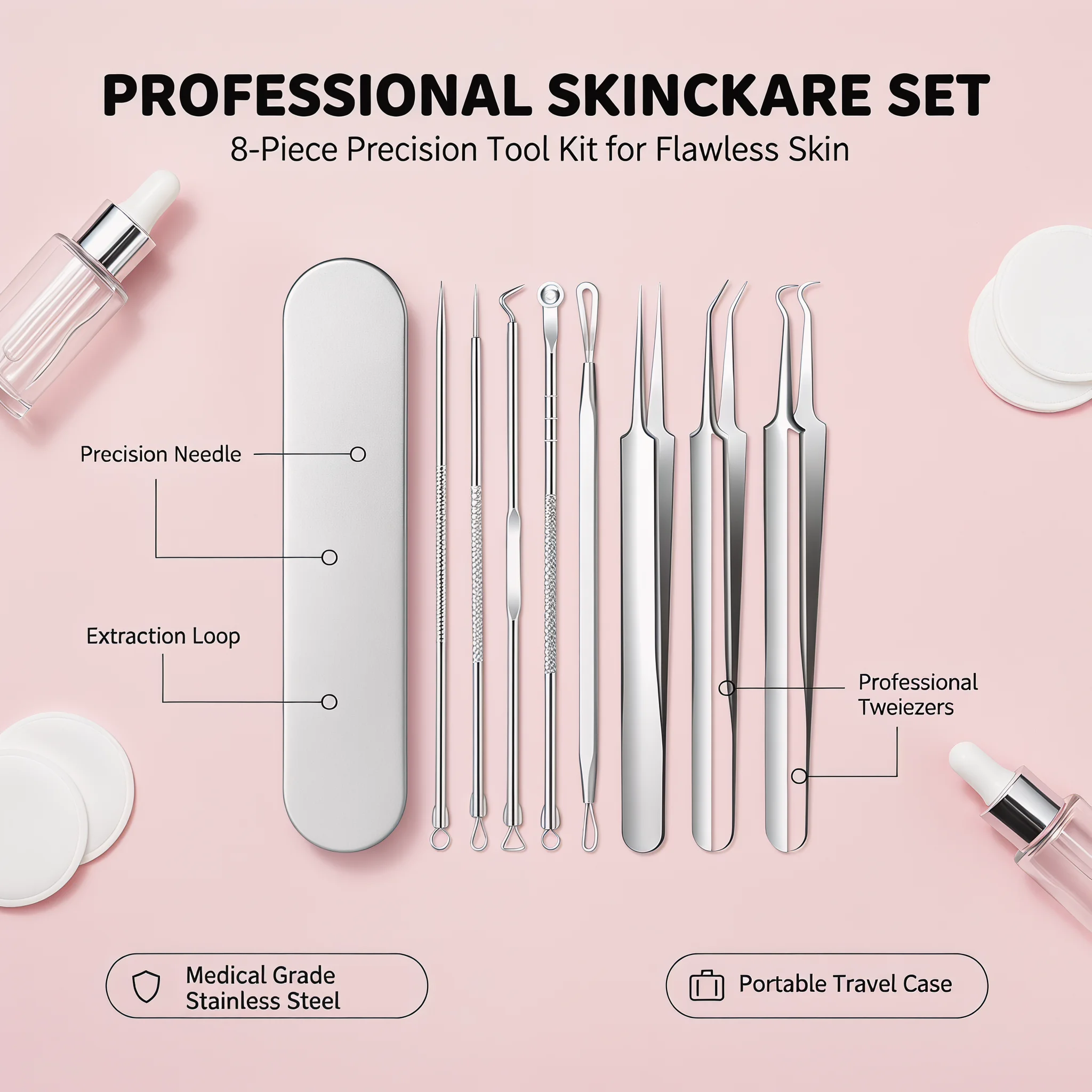 8Pcs Professional Acne Needle  - مراجعة Luxury Skincare Acne وسعره