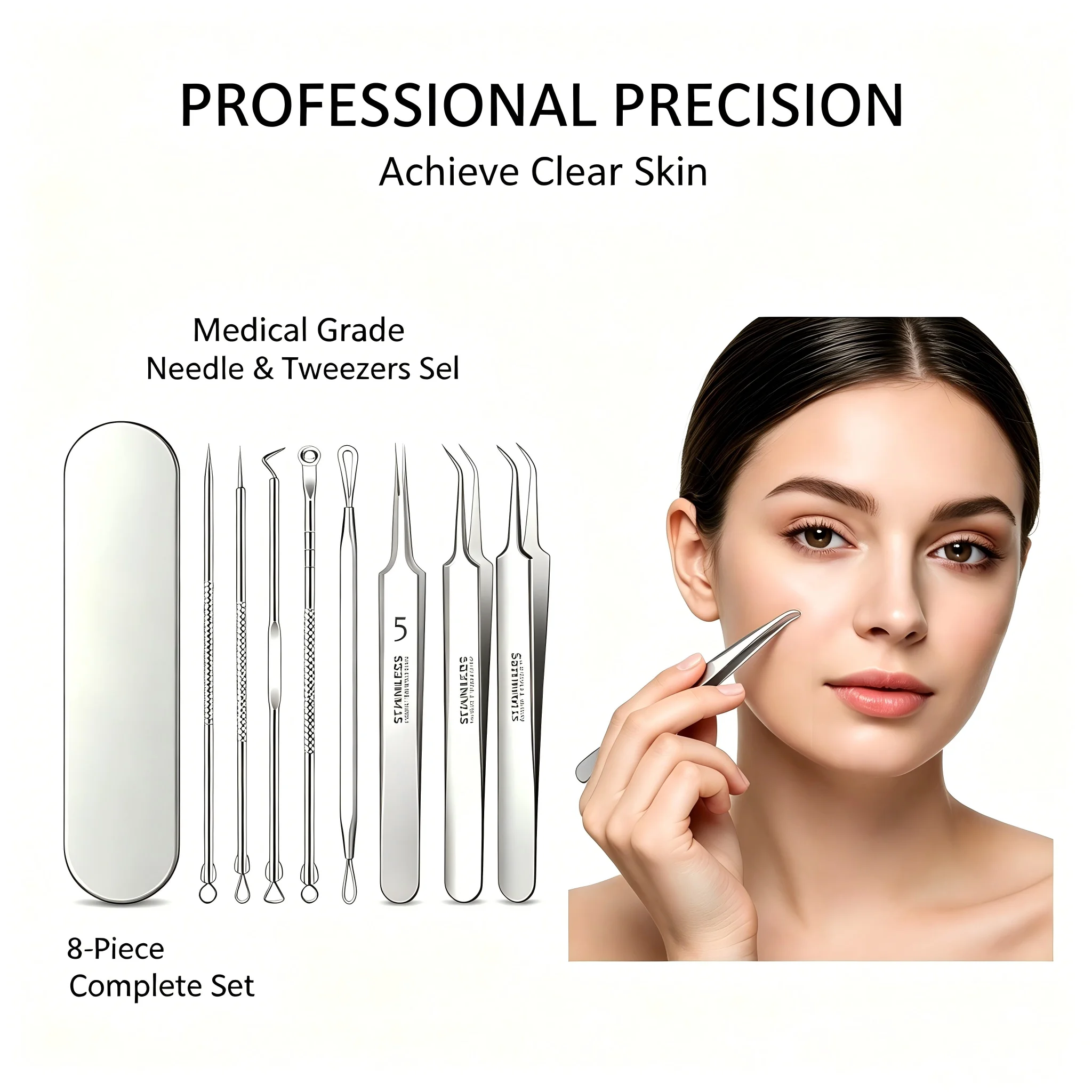 8Pcs Professional Acne Needle  - مراجعة Luxury Skincare Acne وسعره